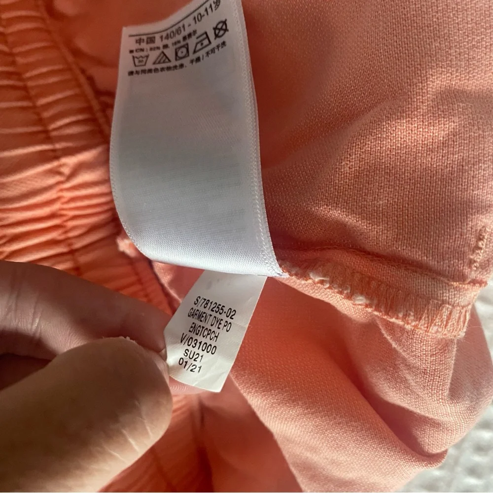 GAP kids garment dyed light orange Shorts size 10